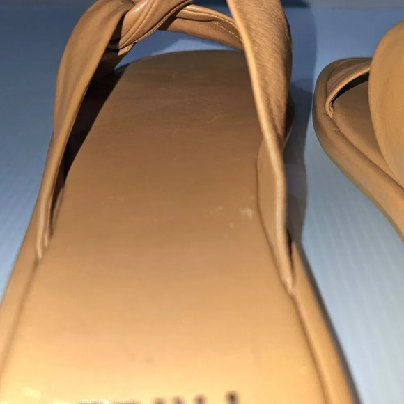 Paige Dana Sandal Womens Size 9.5 Toffee Tan Leather Twisted Slip On Slide - Picture 10 of 13